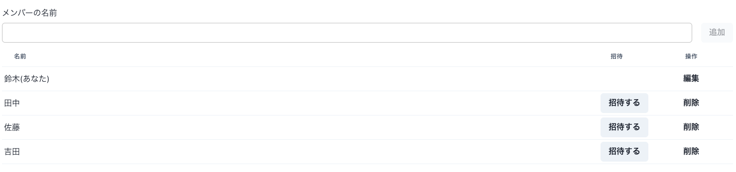 当番表への招待